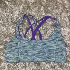 Ivivva Purple and Light Green Strappy Sports Bra